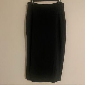 Eileen Fisher Charcoal Grey Pencil Pull On Skirt Size Medium